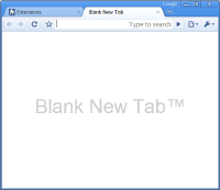 a blank New Tab page