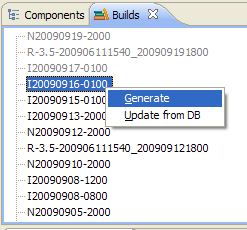 Generate results: menu item