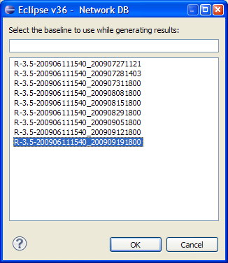 Generate results: baseline selection