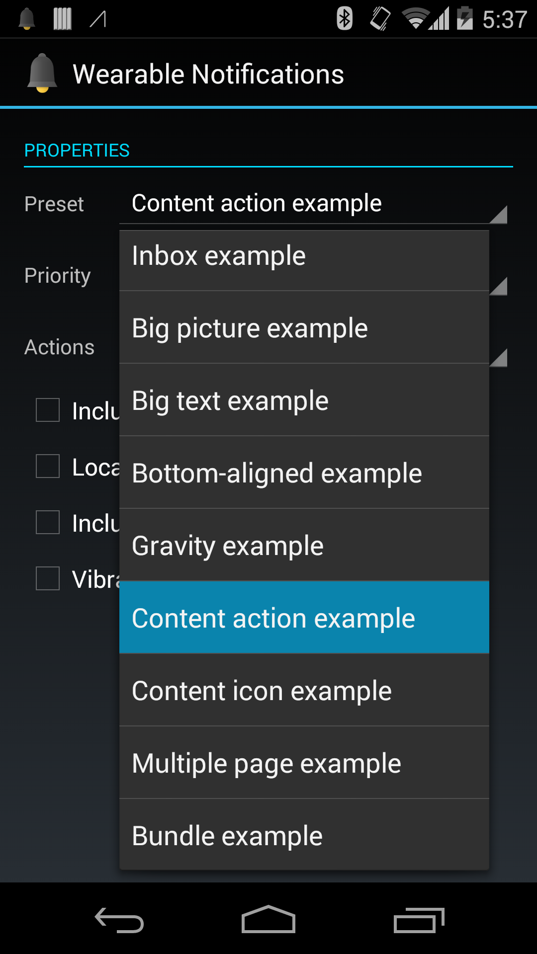 Content action - companion